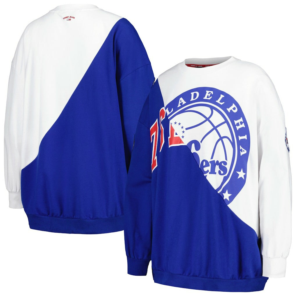 Philadelphia 76ers Tommy Jeans Women's Ariel Pullover Sweatshirt Discount