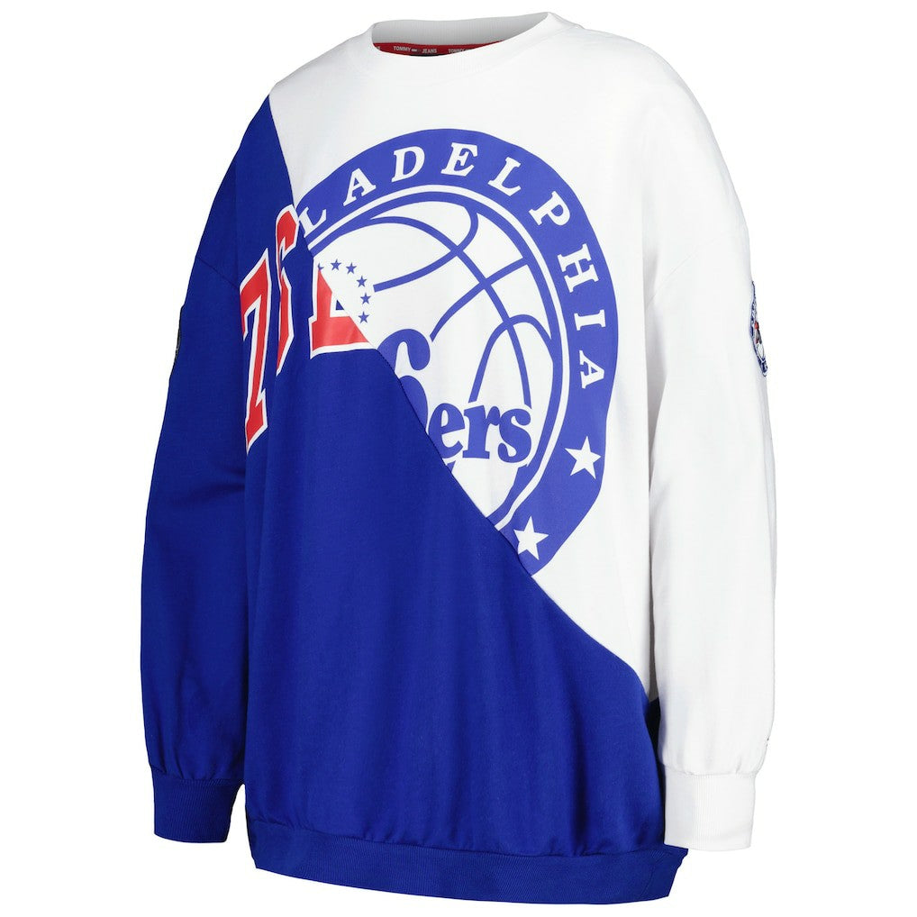 Philadelphia 76ers Tommy Jeans Women's Ariel Pullover Sweatshirt Discount