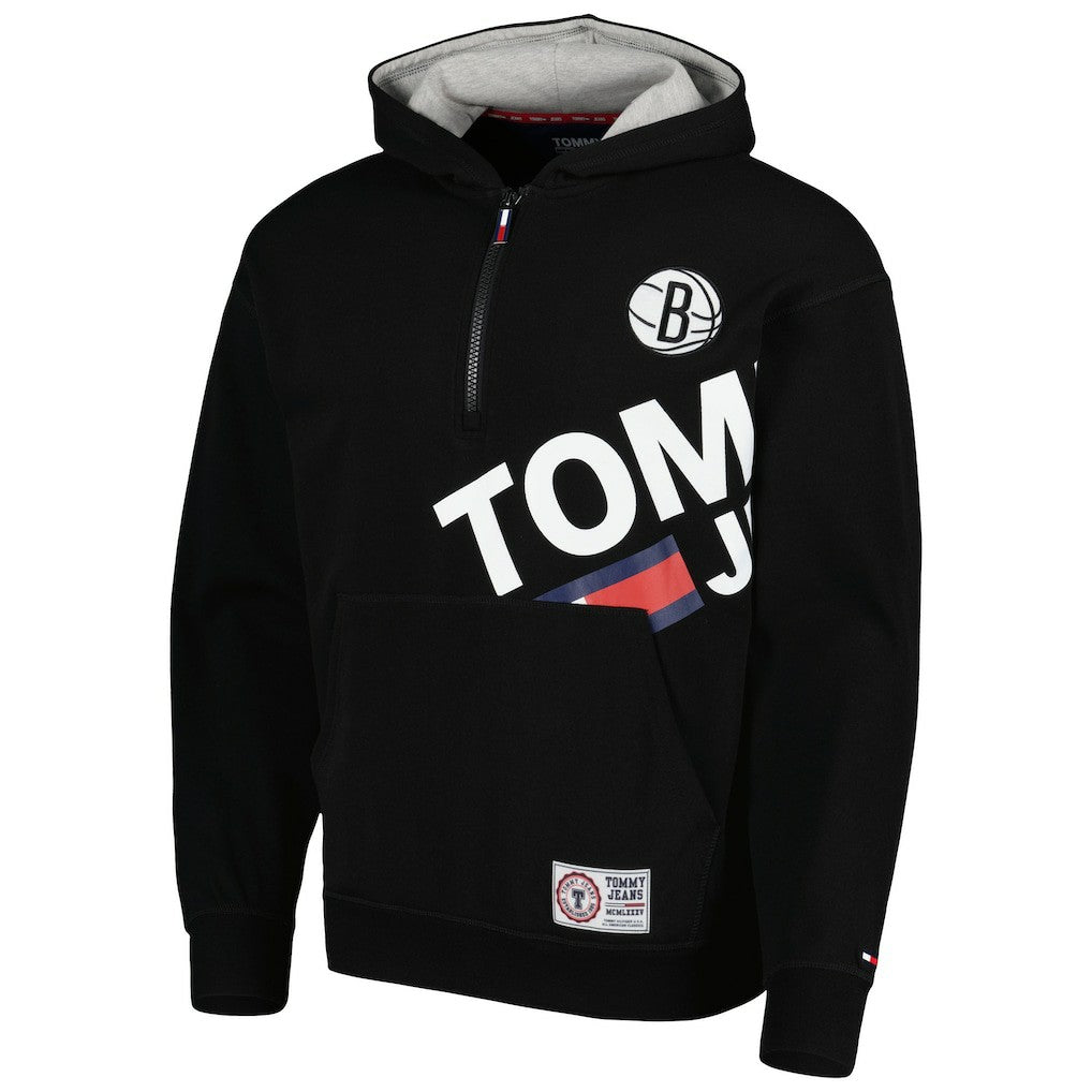 Brooklyn Nets Tommy Jeans Bernard Half-Zip Hoodie On Sale