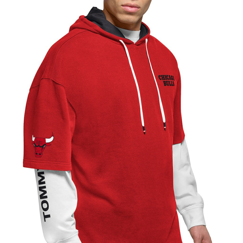 Chicago Bulls Tommy Jeans Matthew 2-In-1 T-Shirt & Hoodie Combo Set Outlet
