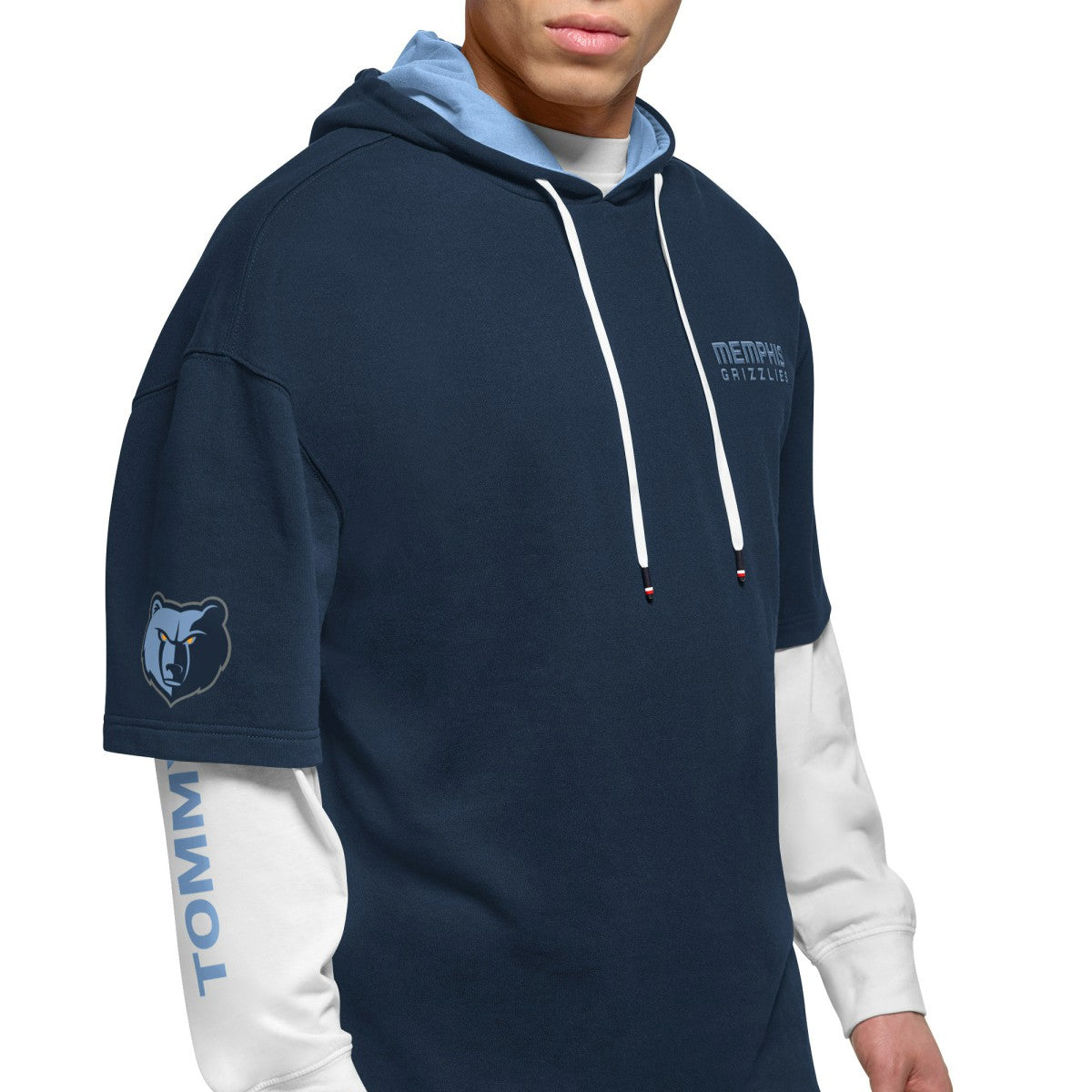 Memphis Grizzlies Tommy Jeans Matthew 2-In-1 T-Shirt & Hoodie Combo Set Discount