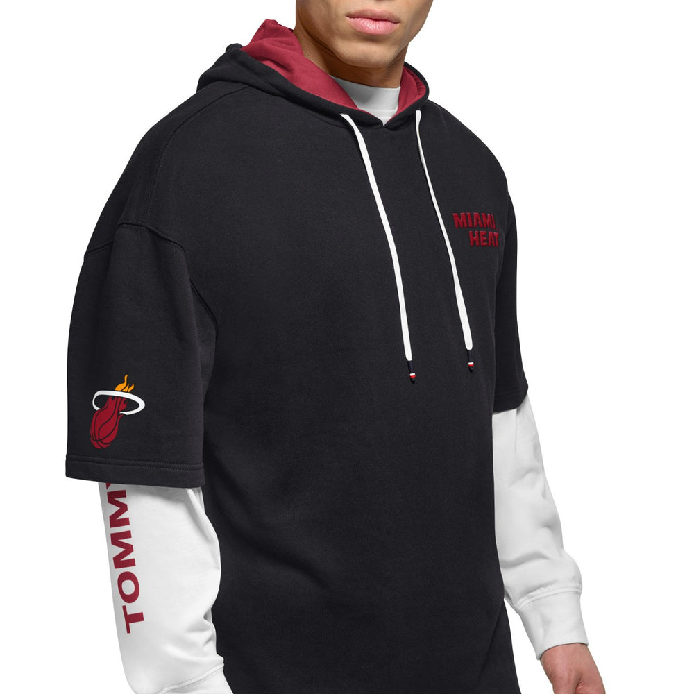 Miami Heat Tommy Jeans Matthew 2-In-1 T-Shirt & Hoodie Combo Set Outlet
