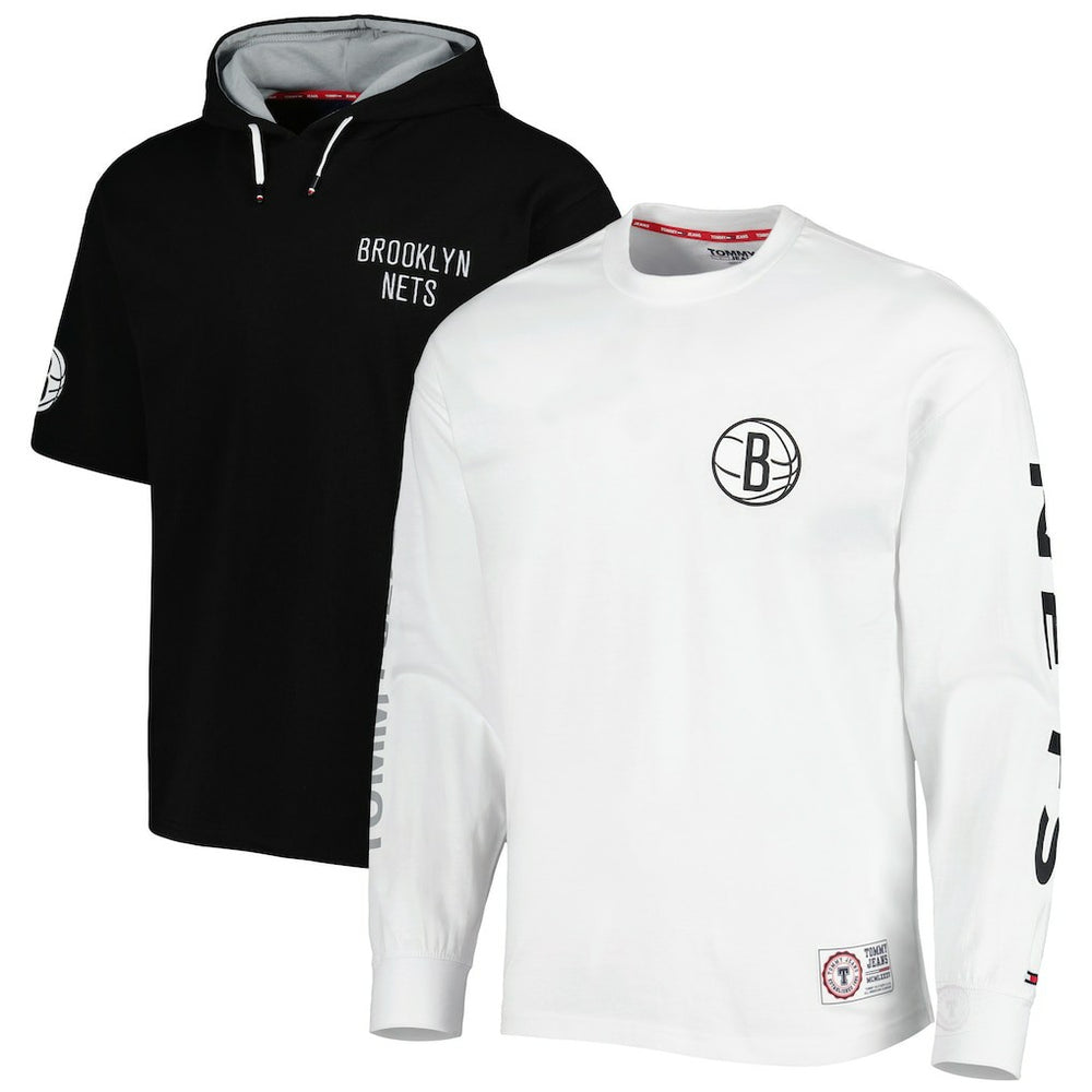 Brooklyn Nets Tommy Jeans Matthew 2-In-1 T-Shirt & Hoodie Combo Set For Sale