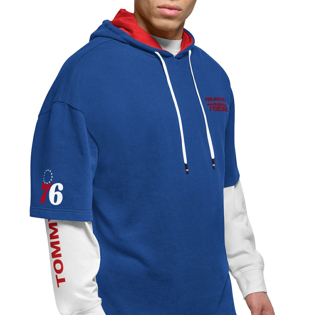 Philadelphia 76ers Tommy Jeans Matthew 2-In-1 T-Shirt & Hoodie Combo Set On Sale