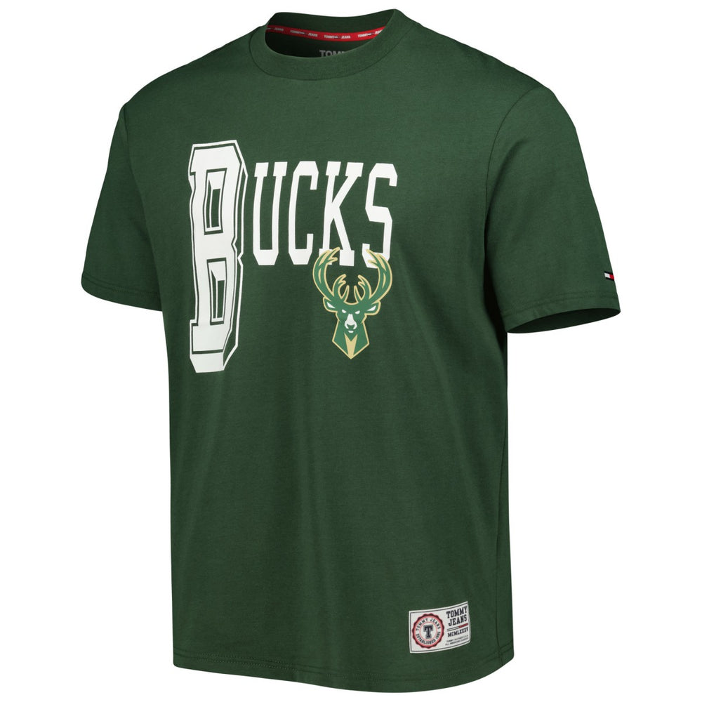Milwaukee Bucks Tommy Jeans Mel Varsity T-Shirt For Sale