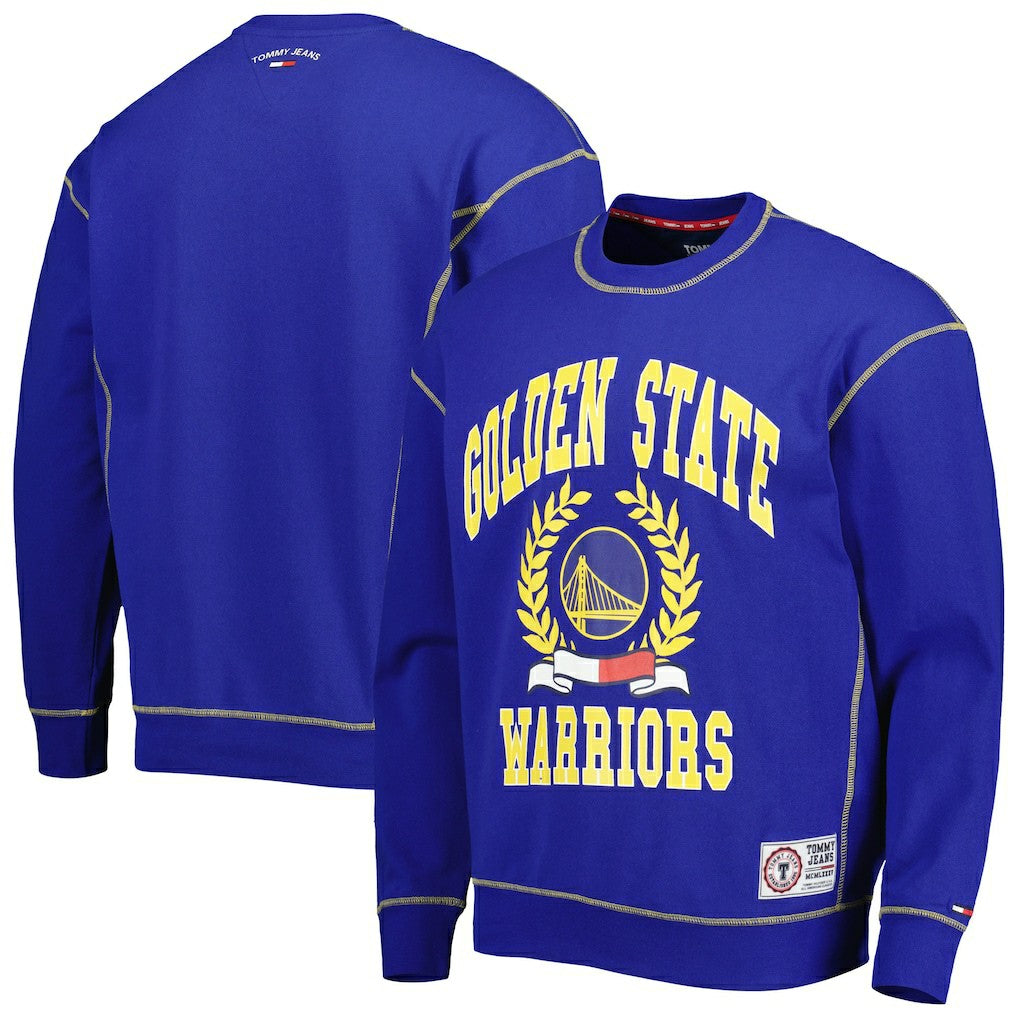 Golden State Warriors Tommy Jeans Peter French Terry Pullover Crew Sweatshirt sale Outlet