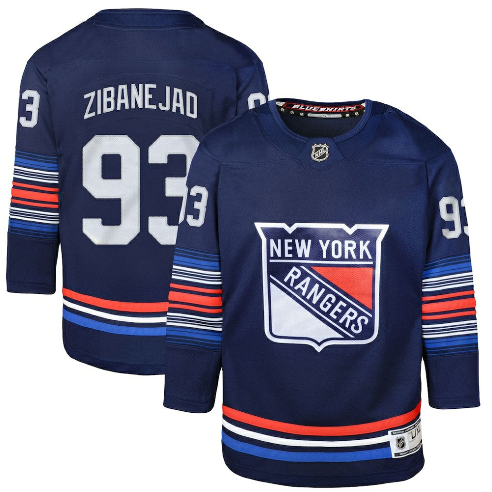 Mika Zibanejad New York Rangers Youth Alternate Premier Player Jersey Outlet