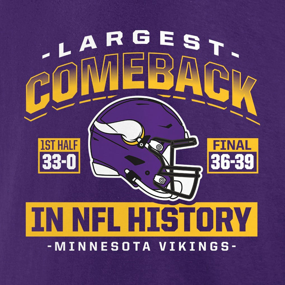 Minnesota Vikings  Largest Comeback T-Shirt