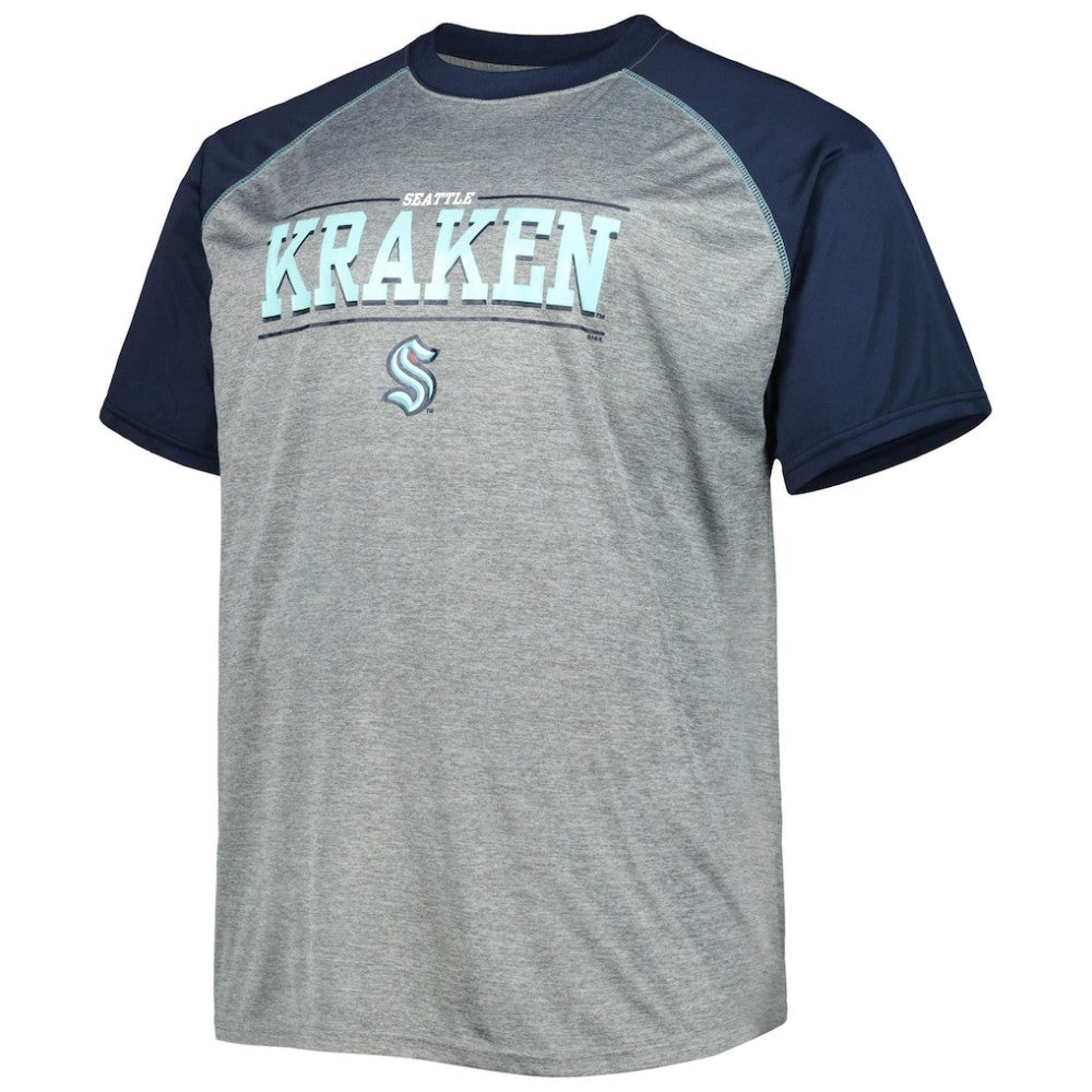 Seattle Kraken Big & Tall Logo Raglan T-Shirt Outlet