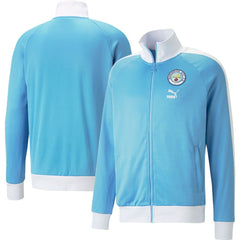 Manchester City ftblHeritage T7 Raglan Full-Zip Track Jacket Sky Blue - Puma