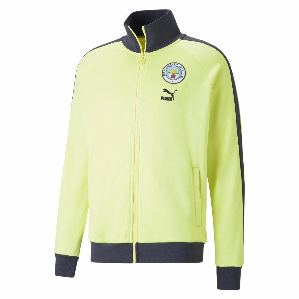 Manchester City ftblHeritage T7 Raglan Full-Zip Track Jacket Yellow - Puma