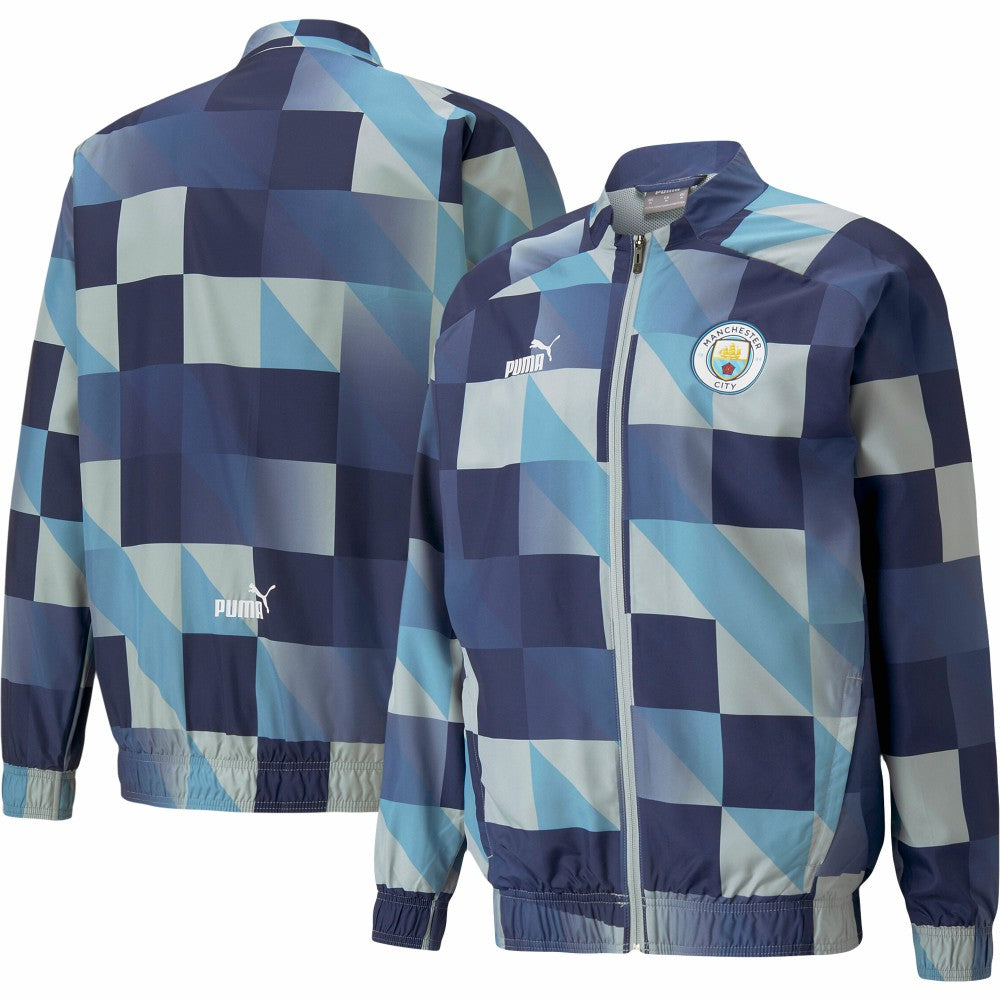 Manchester City 2022/23 Pre-Match Full-Zip Jacket Navy/Gray - Puma