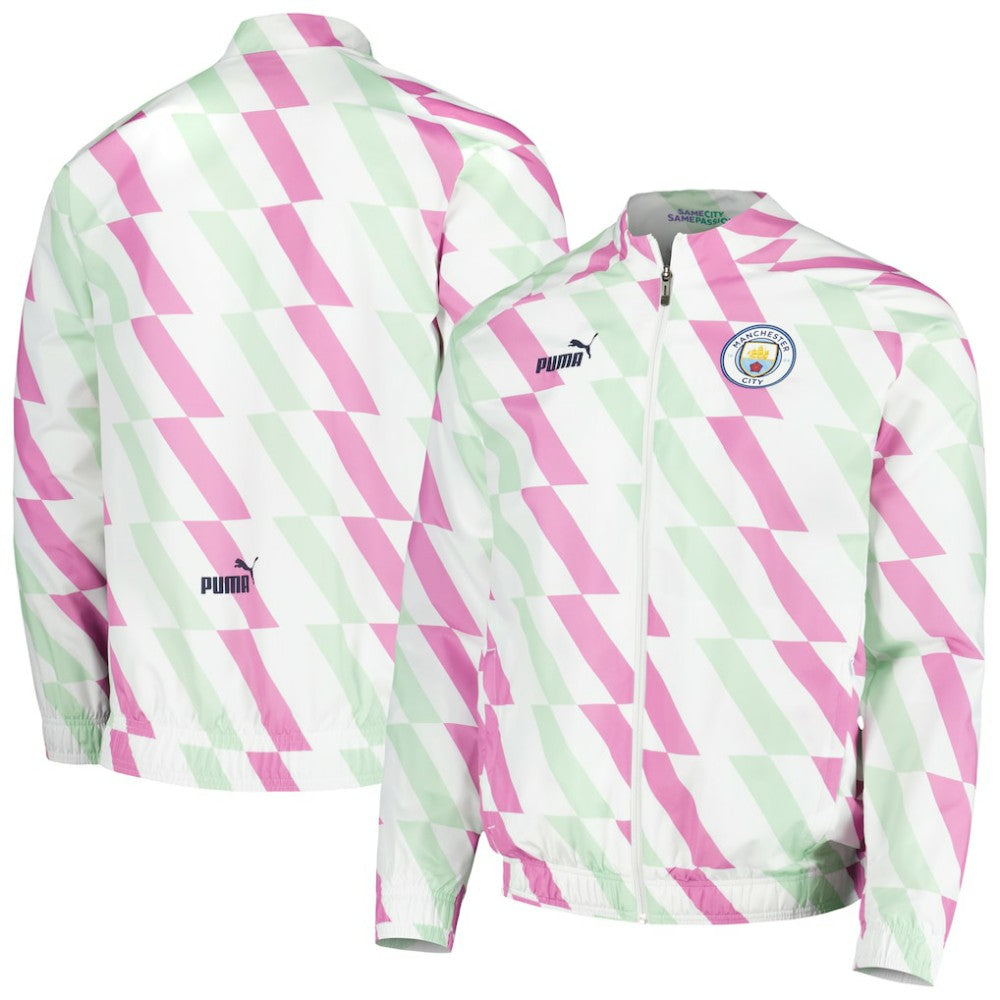 Manchester City 2022/23 Pre-Match Full-Zip Jacket White - Puma