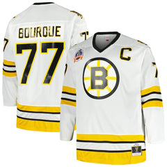 Ray Bourque Boston Bruins Mitchell & Ness Big & Tall Captain Patch Blue Line Player Jersey Outlet