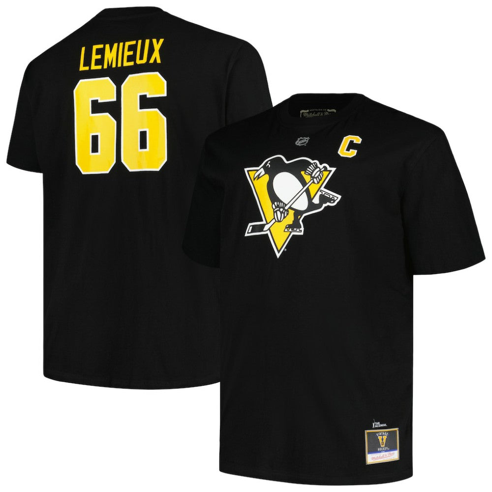 Mario Lemieux Pittsburgh Penguins Mitchell & Ness Big & Tall Name & Number T-Shirt Sale