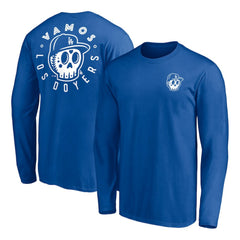 Los Angeles Dodgers Team Hometown Collection Sugar Skull Long Sleeve T-Shirt | MLB On Sale