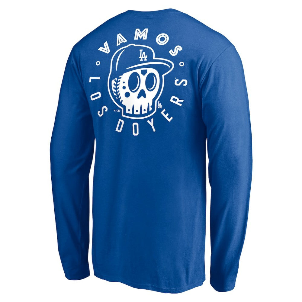 Los Angeles Dodgers Team Hometown Collection Sugar Skull Long Sleeve T-Shirt | MLB On Sale