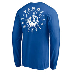 Los Angeles Dodgers Team Hometown Collection Sugar Skull Long Sleeve T-Shirt | MLB On Sale