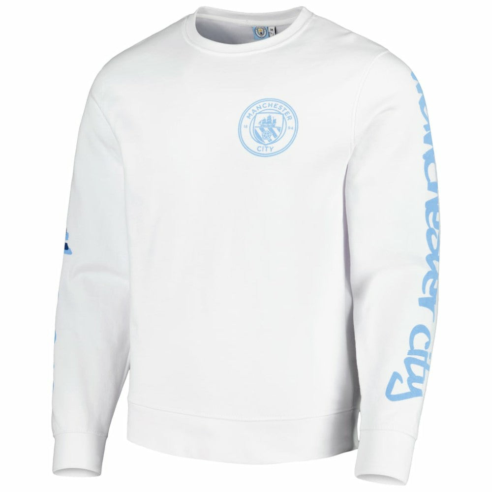 Manchester City Graffiti Pullover Sweatshirt White
