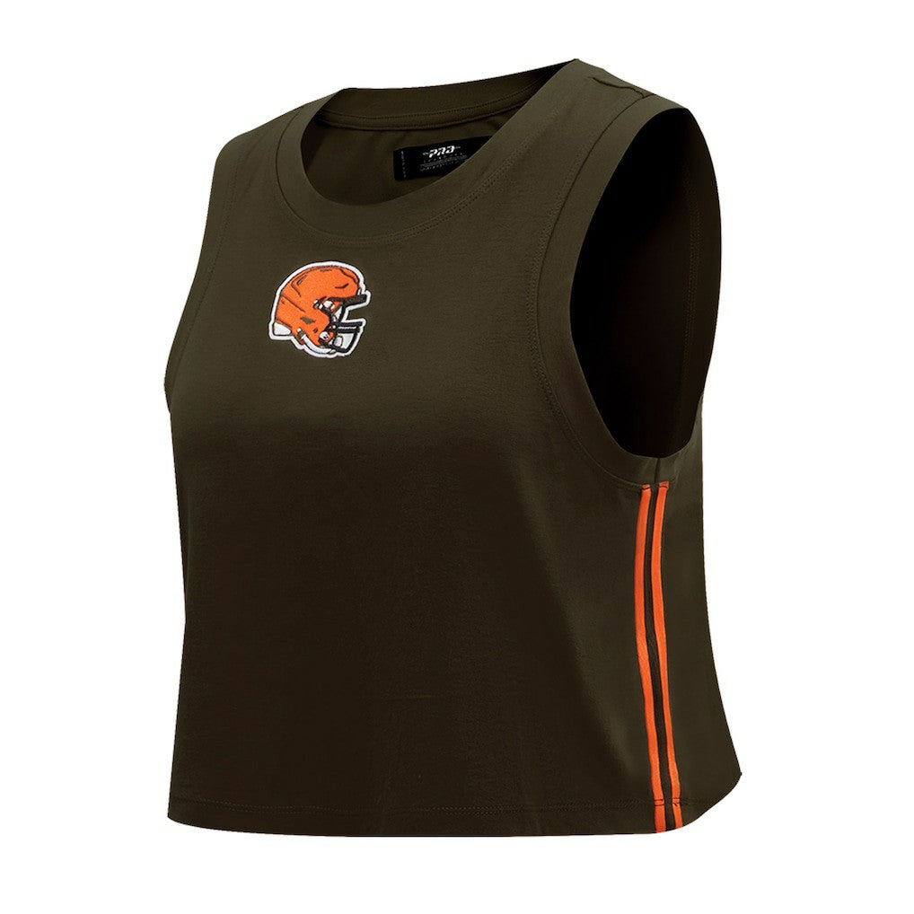 Cleveland Browns  Pro Standard Women's Ombre Wordmark Classic Cropped Tank Top