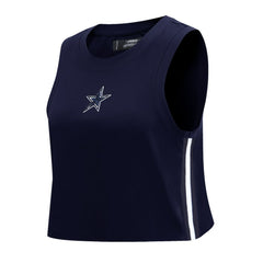 Dallas Cowboys  Pro Standard Women's Ombre Wordmark Classic Cropped Tank Top