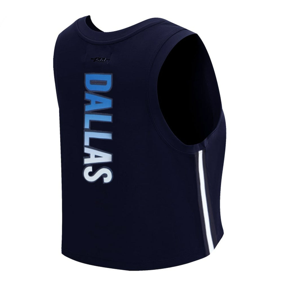 Dallas Cowboys  Pro Standard Women's Ombre Wordmark Classic Cropped Tank Top