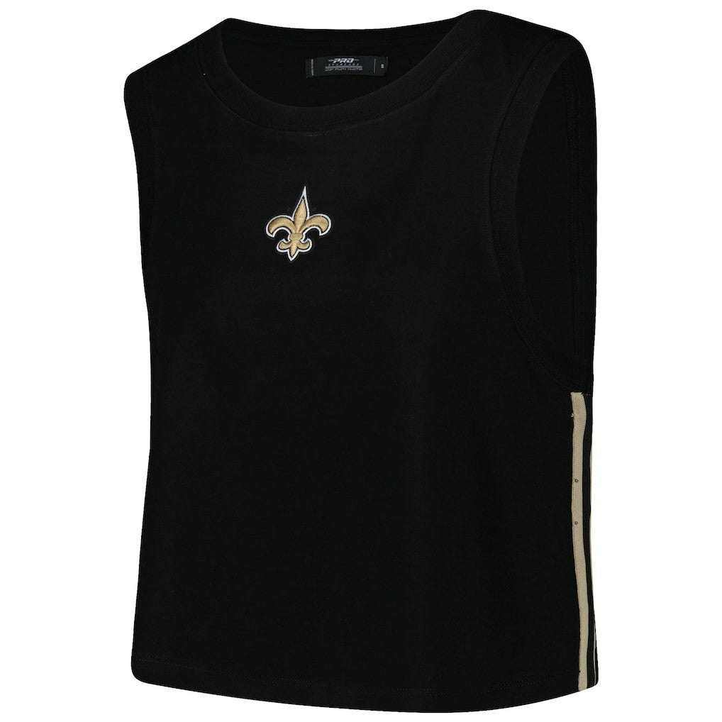 New Orleans Saints  Pro Standard Women's Ombre Wordmark Classic Cropped Tank Top