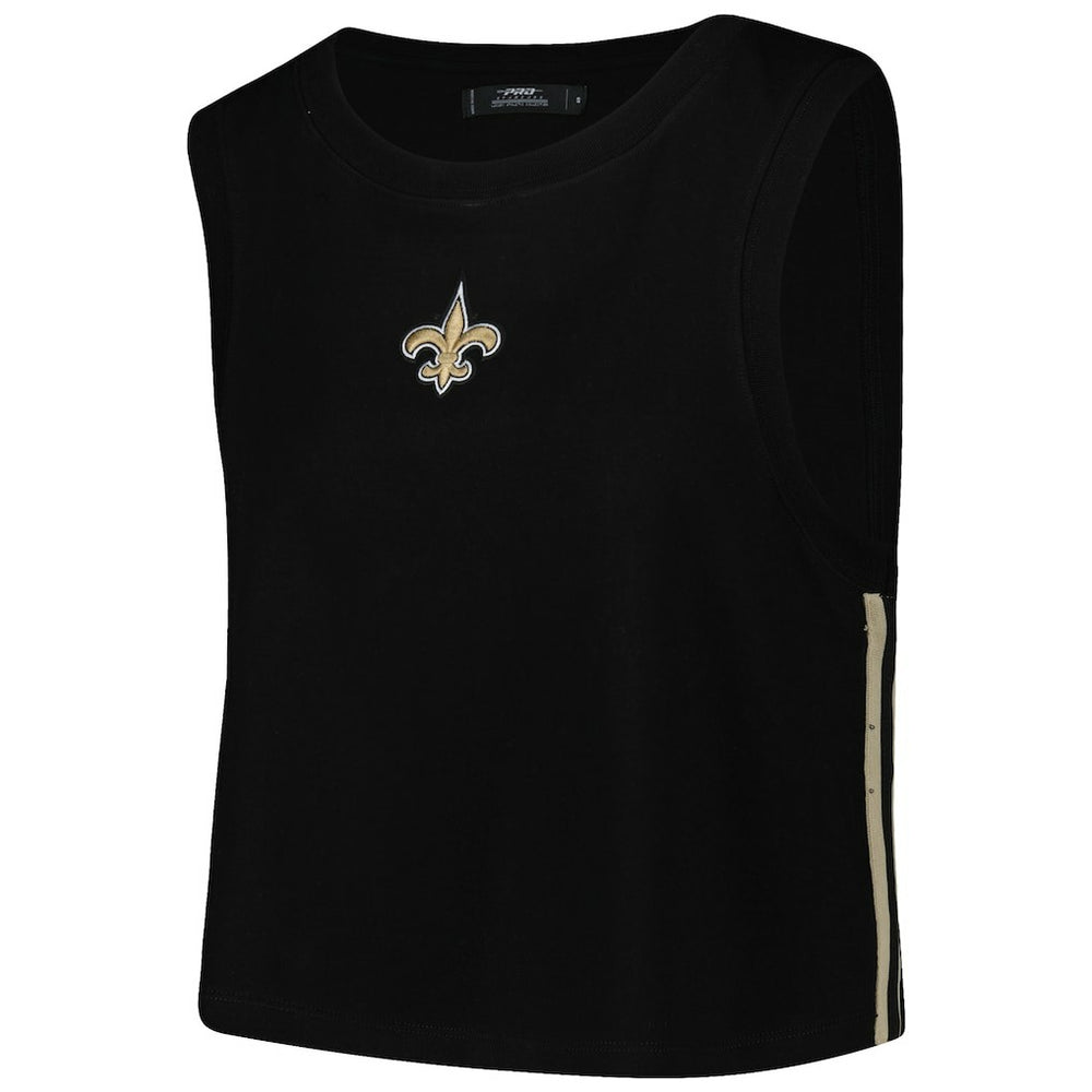 New Orleans Saints  Pro Standard Women's Ombre Wordmark Classic Cropped Tank Top