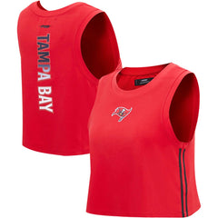 Tampa Bay Buccaneers  Pro Standard Women's Ombre Wordmark Classic Cropped Tank Top