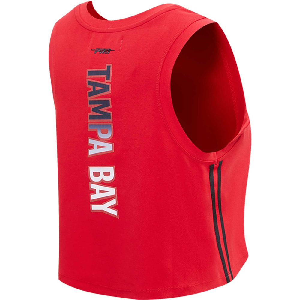 Tampa Bay Buccaneers  Pro Standard Women's Ombre Wordmark Classic Cropped Tank Top