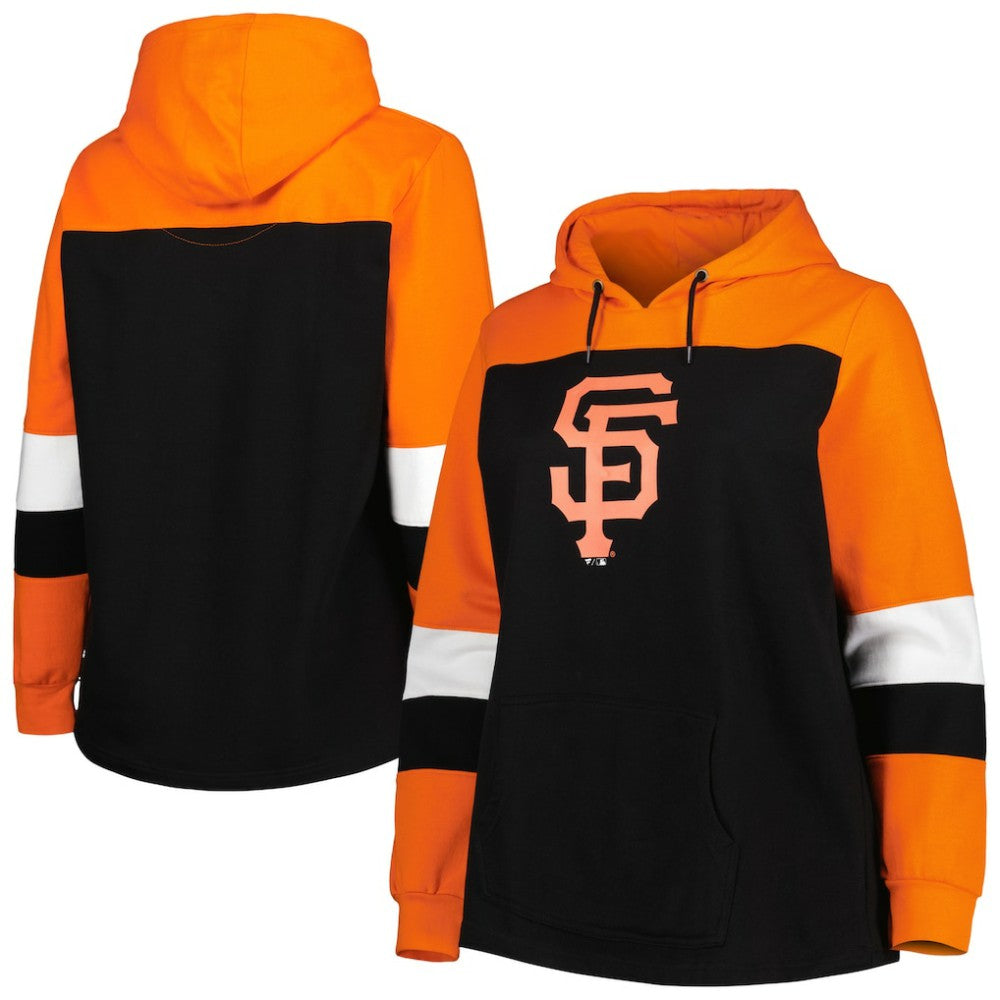 San Francisco Giants Women's Plus Size Colorblock Pullover Hoodie | MLB On Sale