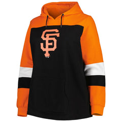 San Francisco Giants Women's Plus Size Colorblock Pullover Hoodie | MLB On Sale