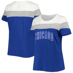 Chicago Cubs Women's Plus Size Colorblock T-Shirt | MLB New