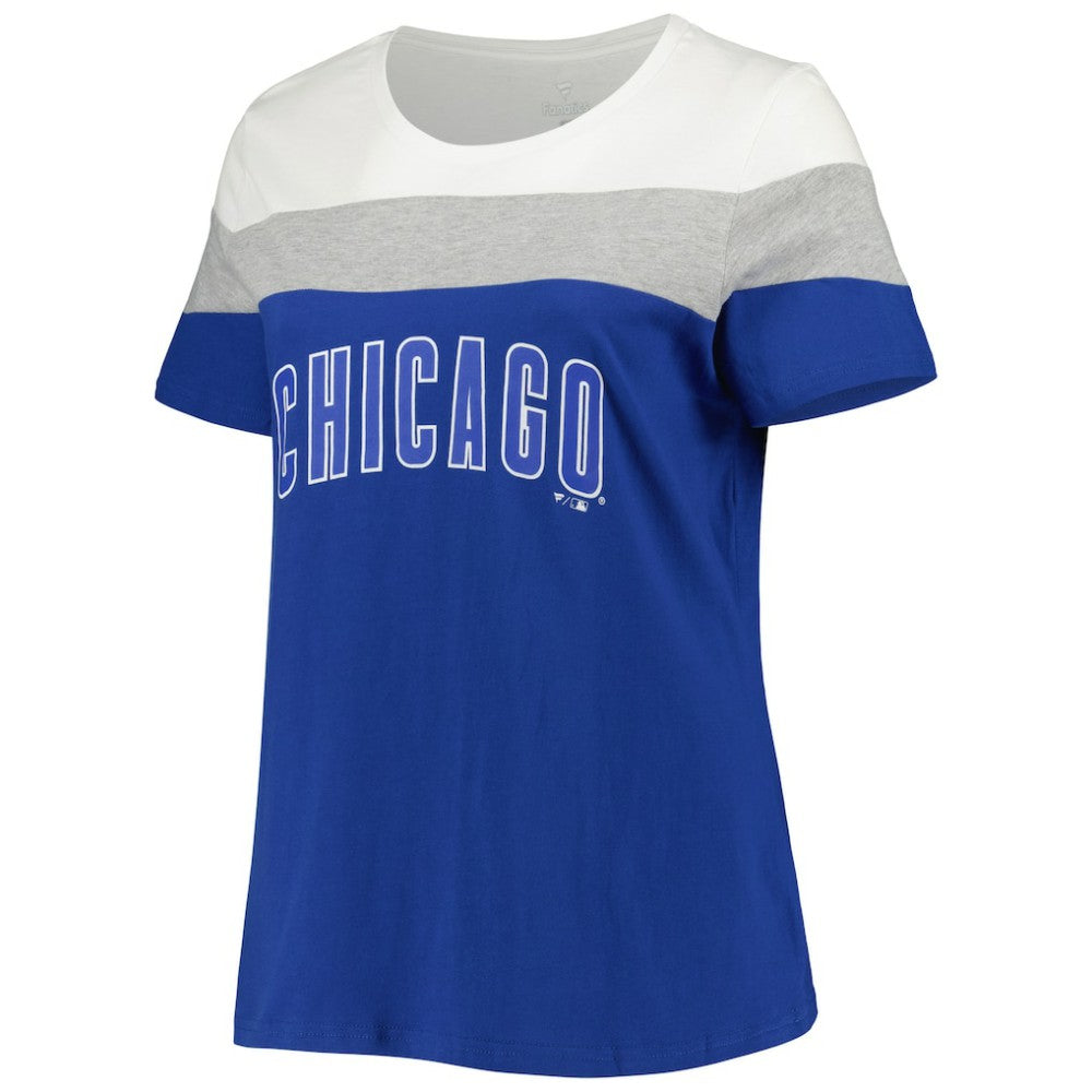 Chicago Cubs Women's Plus Size Colorblock T-Shirt | MLB New