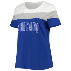 Chicago Cubs Women's Plus Size Colorblock T-Shirt | MLB New