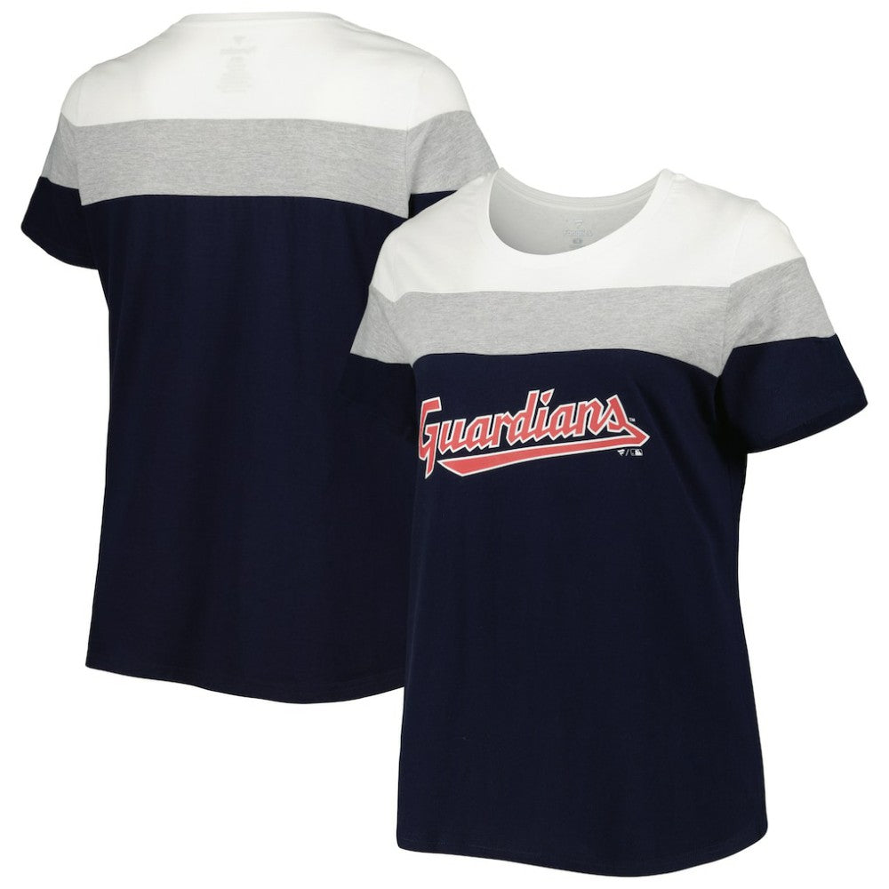 Cleveland Guardians Women's Plus Size Colorblock T-Shirt | MLB Outlet