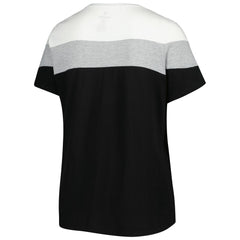 Miami Marlins Women's Plus Size Colorblock T-Shirt | MLB On Sale