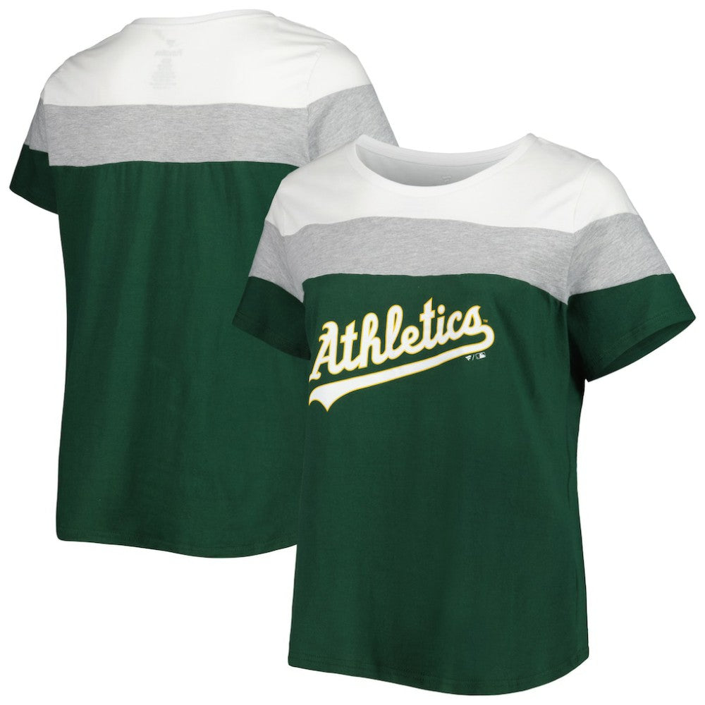 Athletics Women's Plus Size Colorblock T-Shirt | MLB Outlet