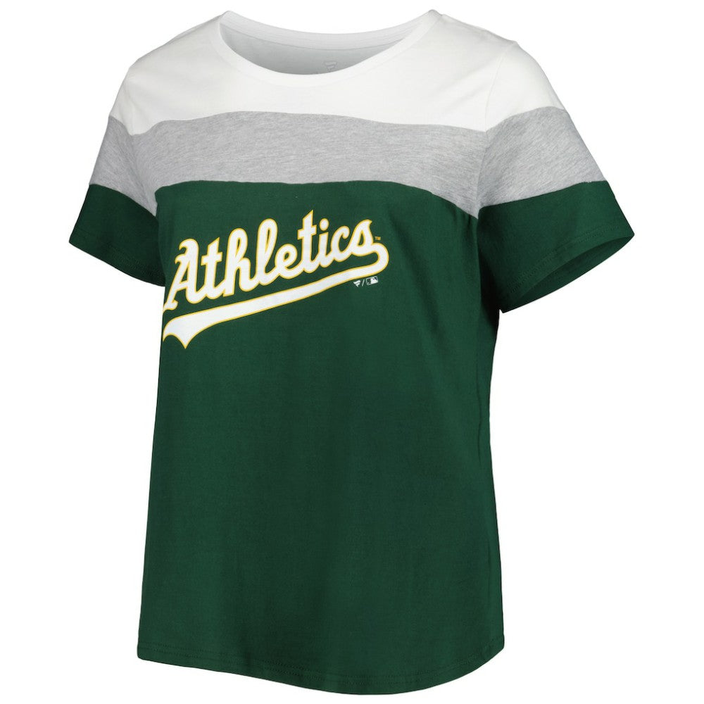 Athletics Women's Plus Size Colorblock T-Shirt | MLB Outlet