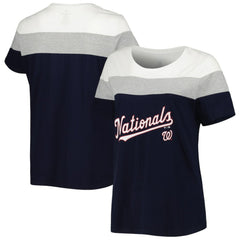 Washington Nationals Women's Plus Size Colorblock T-Shirt | MLB New