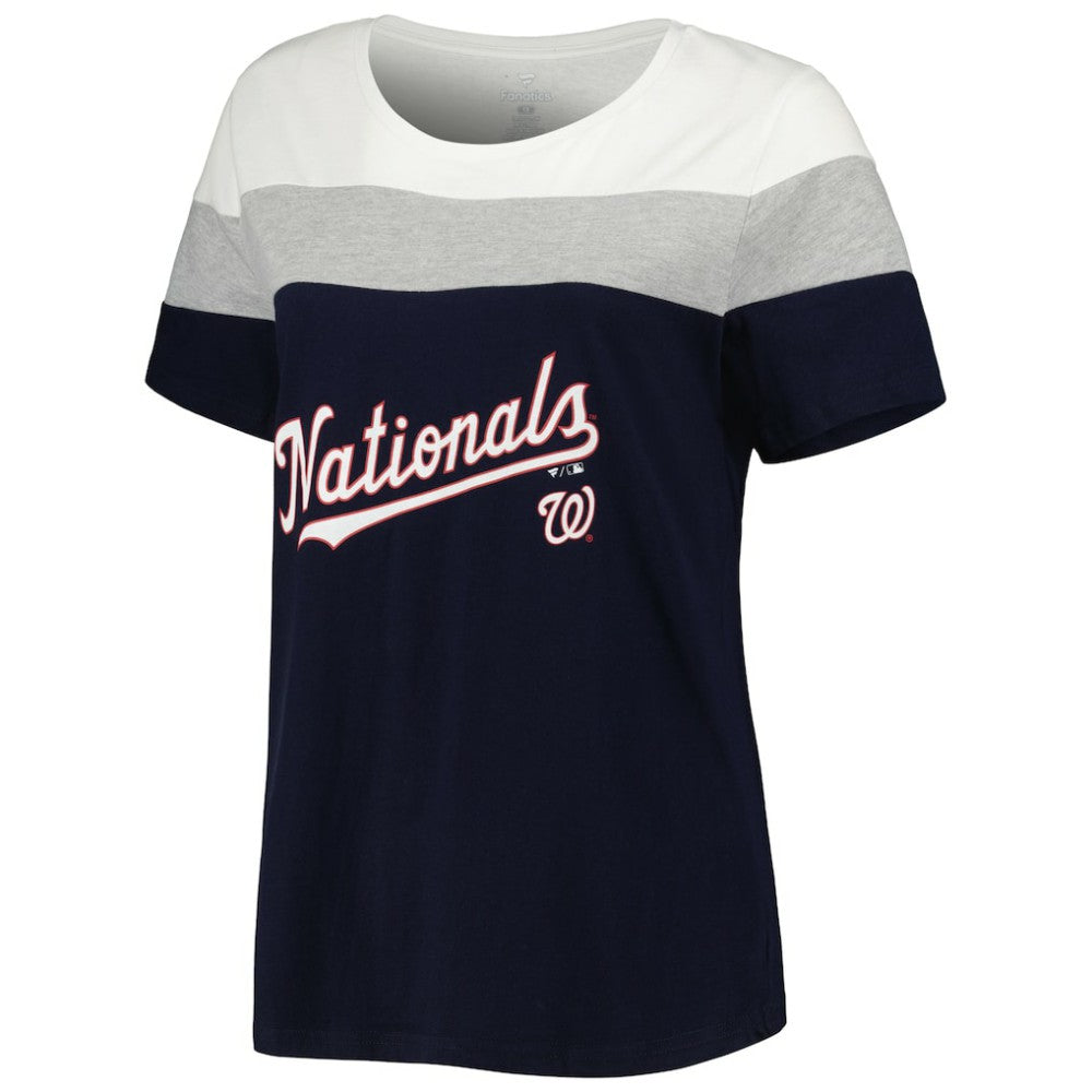 Washington Nationals Women's Plus Size Colorblock T-Shirt | MLB New