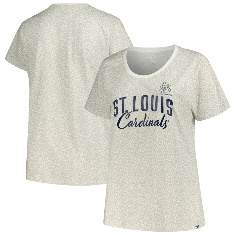 St. Louis Cardinals Profile Women's Plus Size Leopard T-Shirt | MLB New