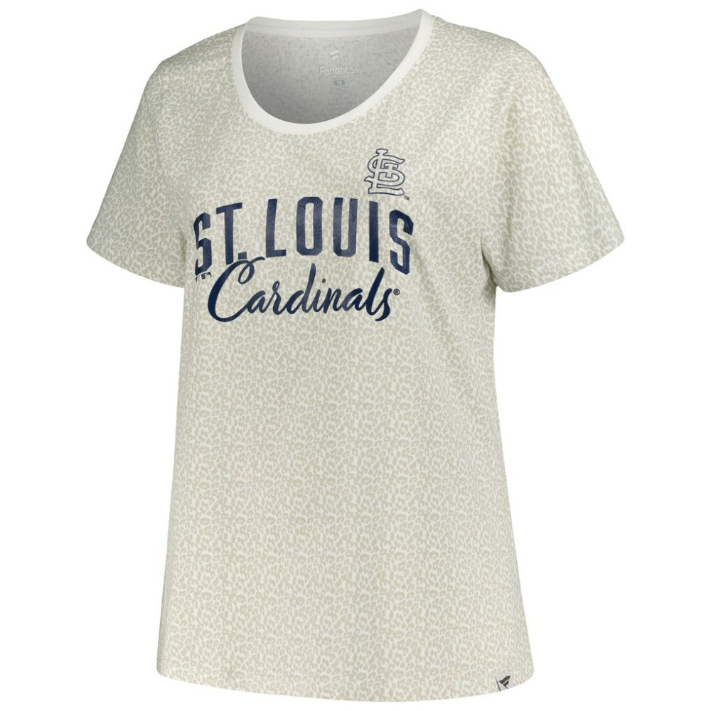 St. Louis Cardinals Profile Women's Plus Size Leopard T-Shirt | MLB New