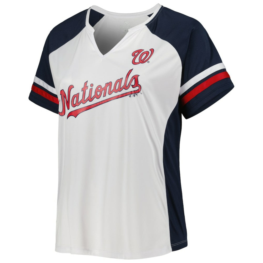 Washington Nationals Women's Plus Size Notch Neck T-Shirt | MLB Shop
