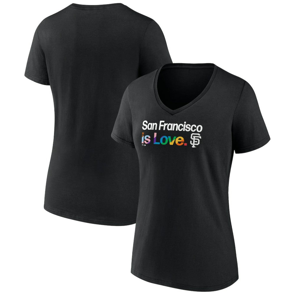 San Francisco Giants Profile Women's Plus Size Pride V-Neck T-Shirt | MLB Online