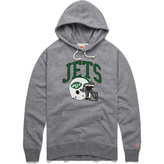 New York Jets  Homage Retro Helmet Raglan Pullover Tri-Blend Hoodie