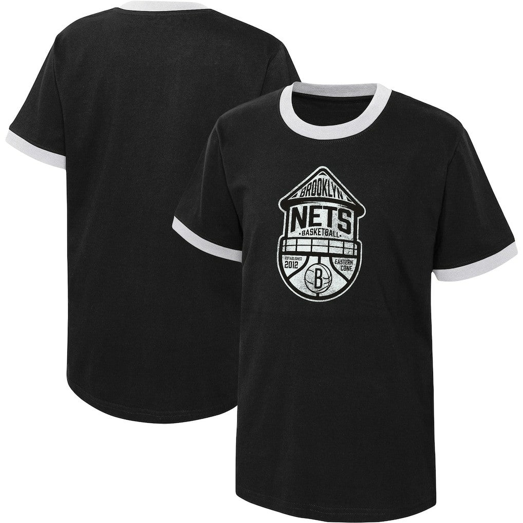 Brooklyn Nets Youth Hoop City Hometown Ringer T-Shirt Discount