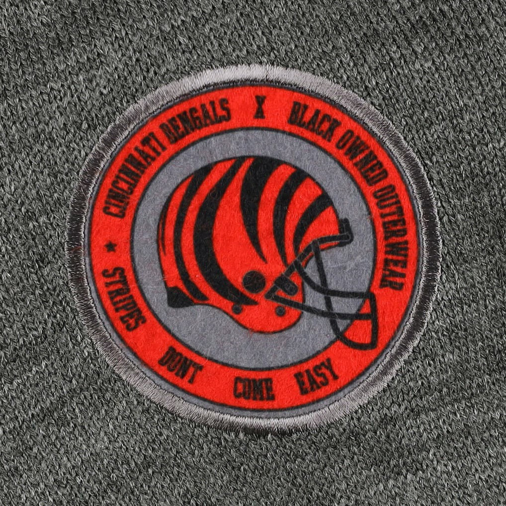 Cincinnati Bengals  x BlaCkOWned Stripes Don't Come Easy Pullover Hoodie