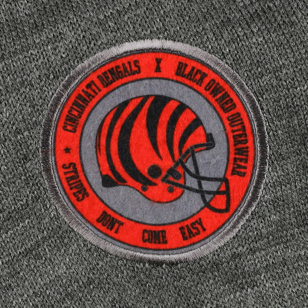 Cincinnati Bengals  x BlaCkOWned Stripes Don't Come Easy Pullover Hoodie