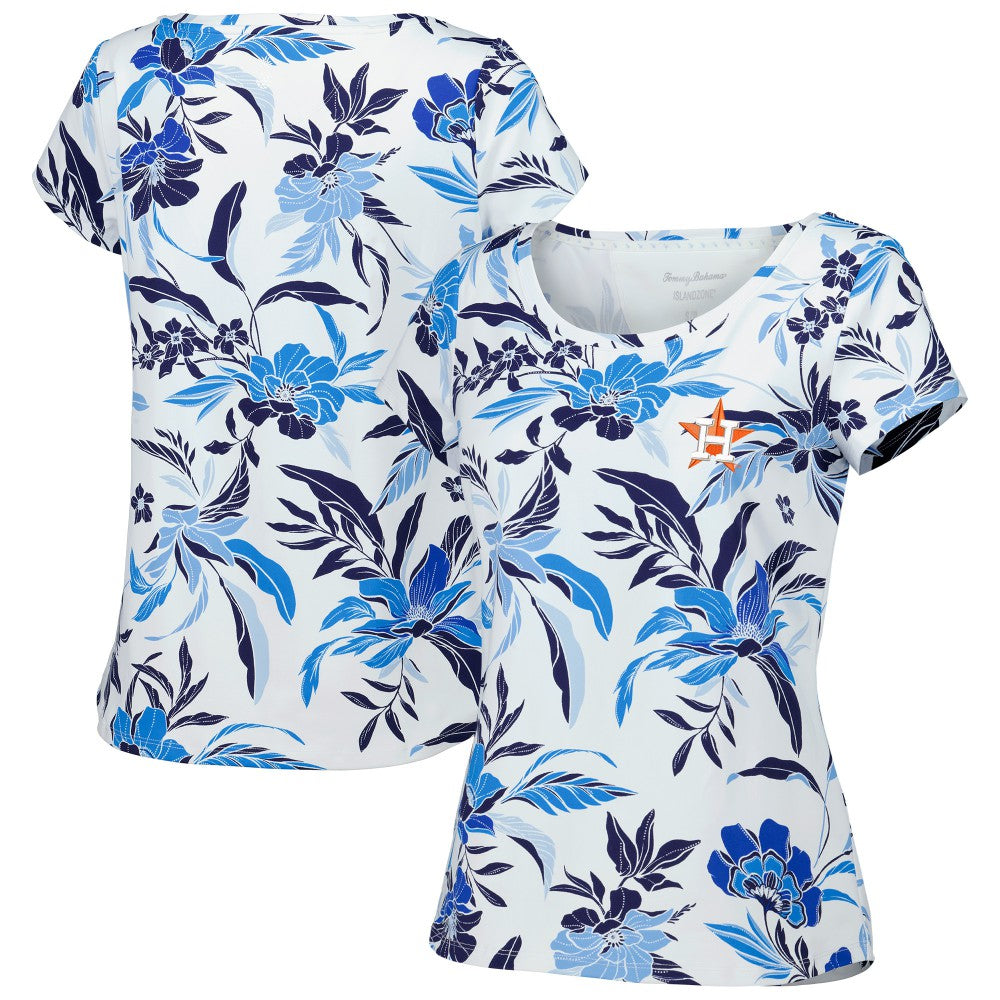 Houston Astros Tommy Bahama Women's Aubrey Romantic Blooms IslandZone T-Shirt | MLB For sale
